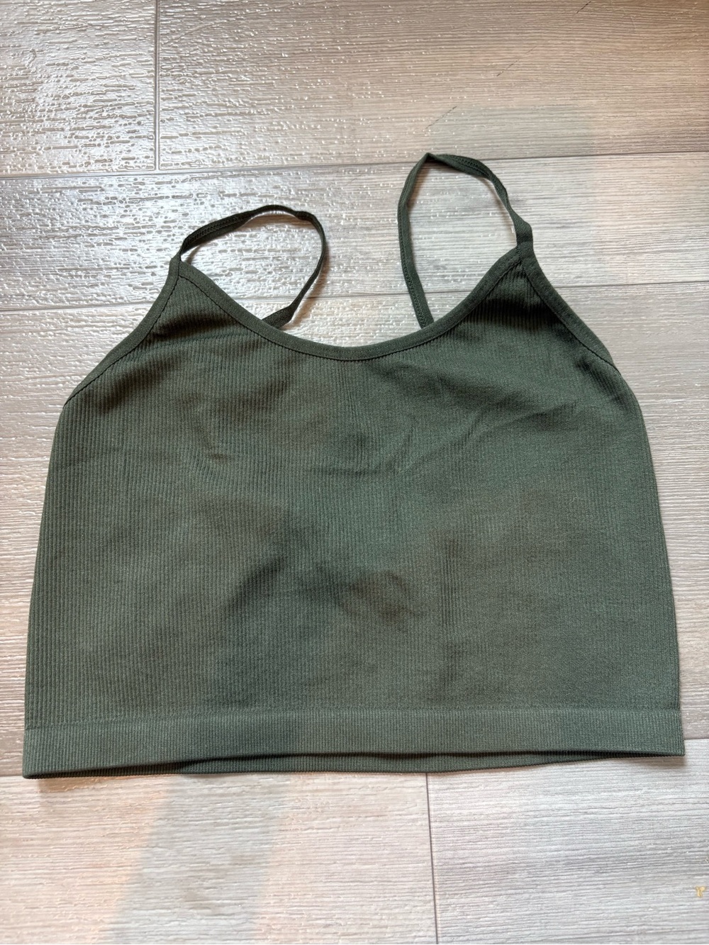Bozzolo Olive Ribbed Cami Bralette